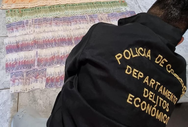 Secuestraron más de 250.000 pesos durante los allanamientos Foto: Policía de Córdoba