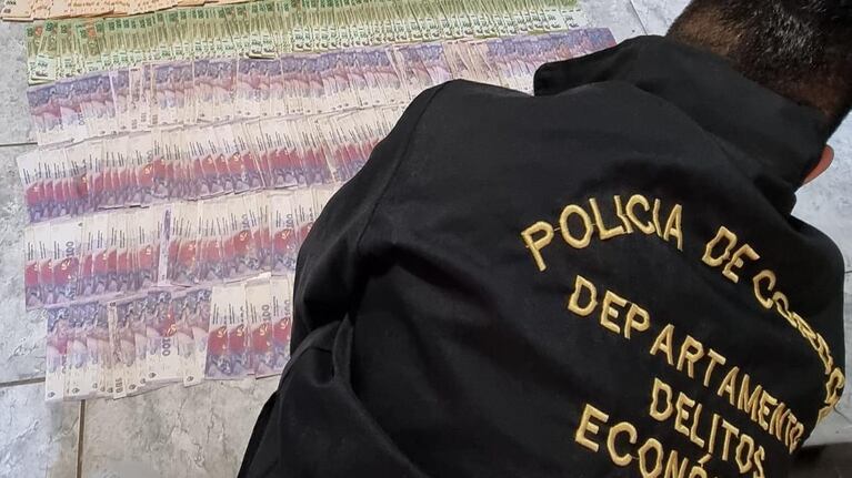 Secuestraron más de 250.000 pesos durante los allanamientos Foto: Policía de Córdoba