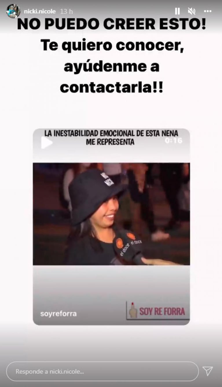 Seguimos en El Doce: Nicki Nicole sorprendió en vivo a la fan cordobesa que se volvió viral