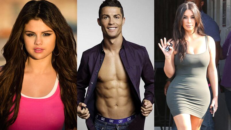 Selena, Cristiano y Kim, suman seguidores y dólares. 