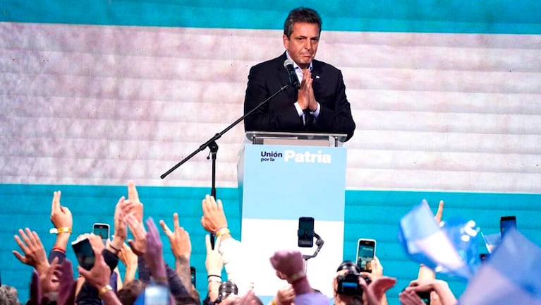 Sergio Massa durante la campaña electoral presidencial de 2023.