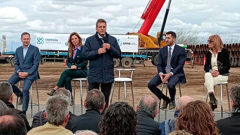 Sergio Massa en un acto con tono de campaña en Córdoba.