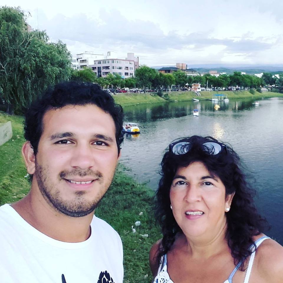 Sergio Rodríguez y la visita de su mamá. 