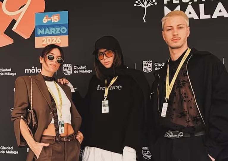 Seven Kayne y Gimena Accardi en Málaga. Imagen @Instagran).