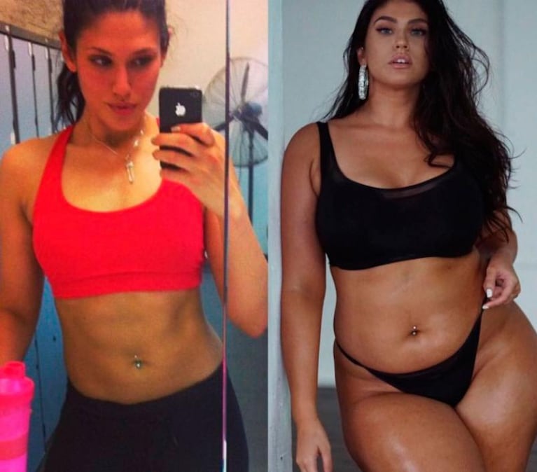 Siendo feliz: una modelo se cansó de ser flaca y aumentó 30 kilos