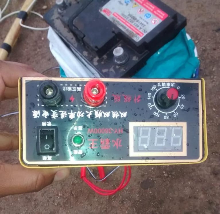 Siete chinos llevaban dispositivos eléctricos para pescar en la zona rural de Imipira