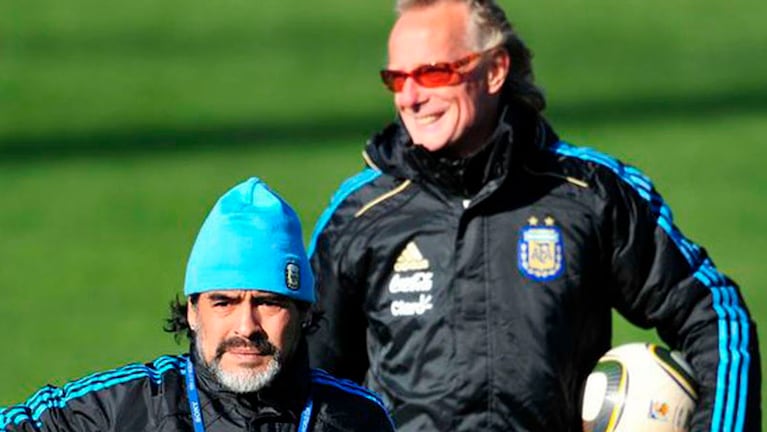 Signorini también fue el PF de Maradona en la Selección. 
