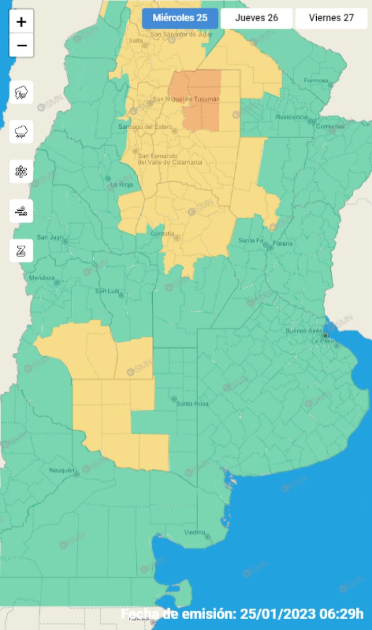 Sigue la lluvia en Córdoba y rige un alerta amarilla por tormentas