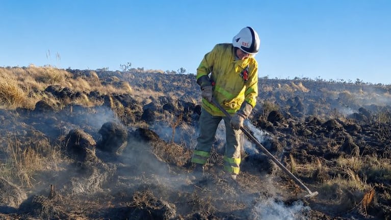 Sigue la lucha contra el fuego en la provincia de Córdoba. (Prensa Provincia)