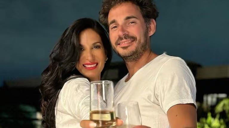 Silvina Escudero y su esposo.