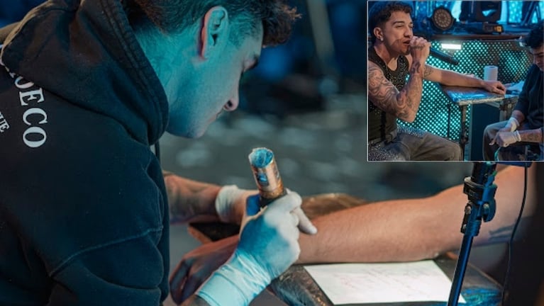 Simón Aguirre le pidió tatuarse en pleno baile, accedió y se inspiró en un autógrafo de Walter Romero 