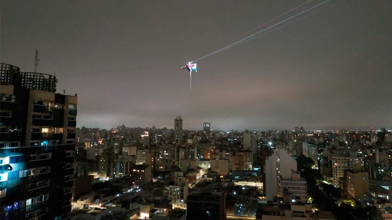 Simulacro de rescate en el punto más alto de la ciudad de Córdoba.