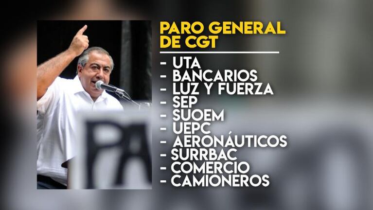 Sin transporte: UTA adhiere al paro general de la CGT