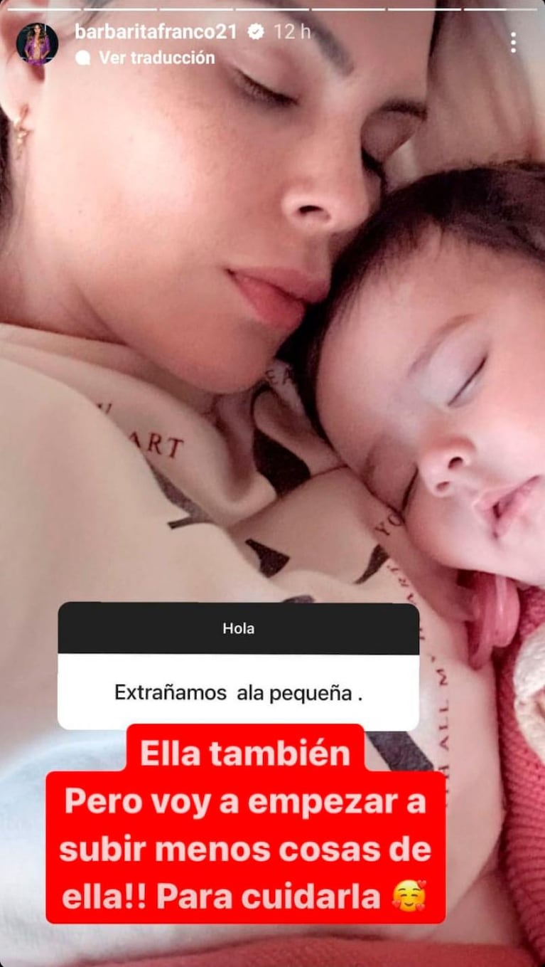 Sin vueltas: la decisión de Barby Franco para proteger a su beba