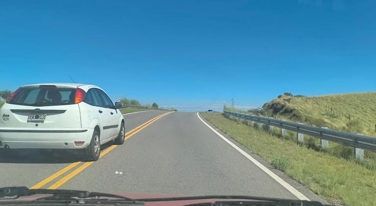 Sobrepasos en un ruta de Córdoba.