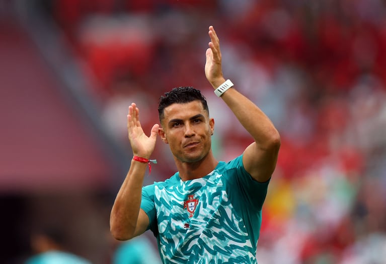 Soccer Football - FIFA World Cup 2026 - Round of 32 - Portugal v Croatia - Toronto Stadium, Toronto, Canada - July 2, 2026 Portugal's Cristiano Ronaldo during the warm up before the match REUTERS/Mike Segar