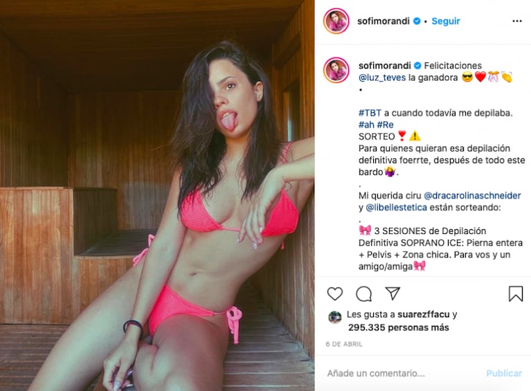 Sofi Morandi, campeona del Bailando, contó que tuvo un trío con una amiga