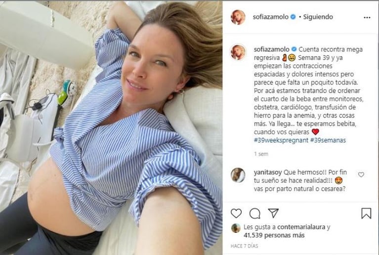 Sofía Zámolo fue mamá: la foto con su beba y el particular nombre que eligió