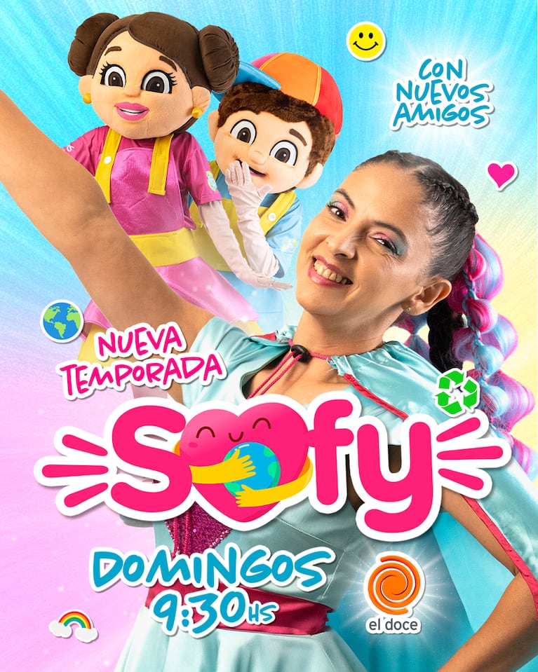 Sofy vuelve a El Doce con una propuesta infantil llena de música, juegos y muchas sorpresas
