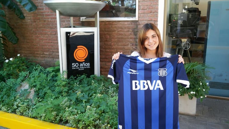 Solange Salas fue la ganadora de la nueva camiseta de Talleres.