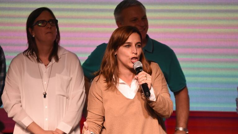 Soledad Carrizo en los festejos de Cambiemos en Córdoba. Foto: Lucio Casalla / ElDoce.tv.