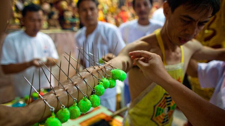 Son devotos de los Nueve Emperadores Dioses. Foto: Getty