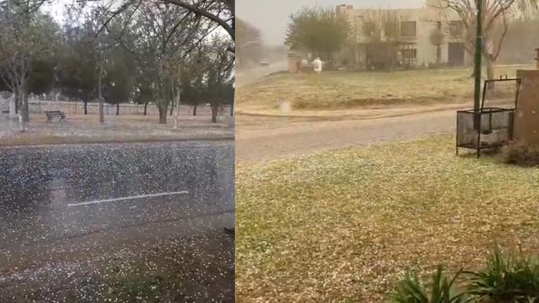Sorpresa por caída de granizo en Córdoba.