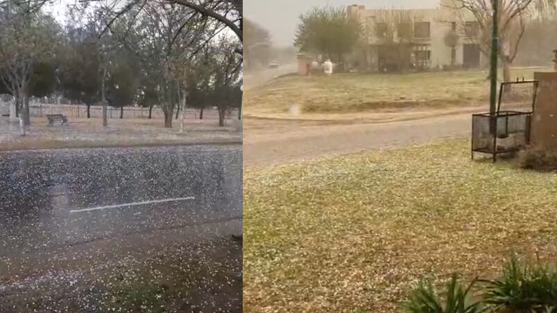 Sorpresa por caída de granizo en la provincia de Córdoba.