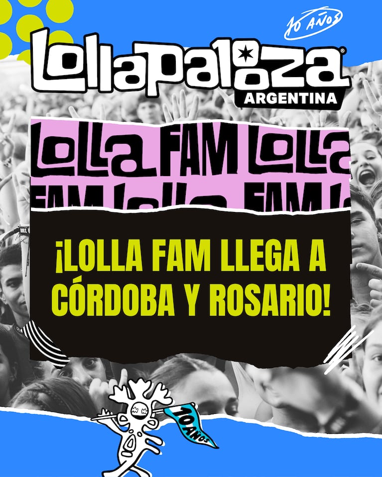 ¿Sos un verdadero fan de Lollapalooza? Lollafam llega a Córdoba y Rosario