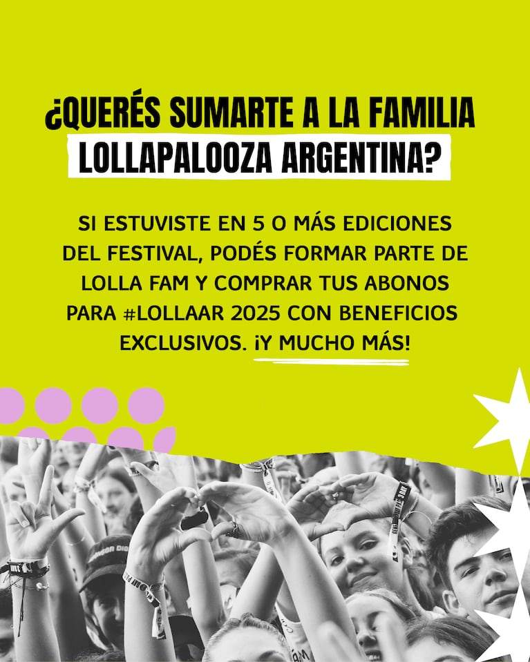 ¿Sos un verdadero fan de Lollapalooza? Lollafam llega a Córdoba y Rosario