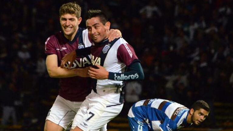 Strahgman y Barrionuevo, los dueños del gol en la "T". Foto: Prensa Talleres