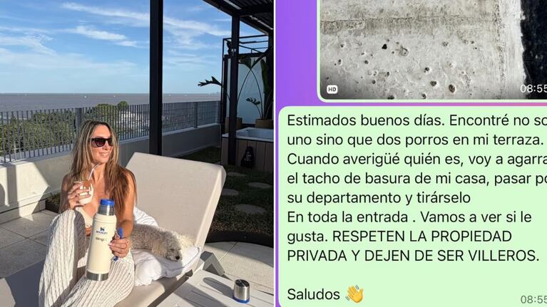 Su novio estaba enojado porque encontró un cigarrillo de marihuana. Pero su novia lo escrachó. (Fotos: X - ladymarketok)