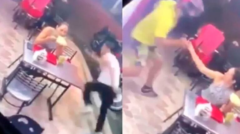 Su novio huyó corriendo pero a ella no le importó.