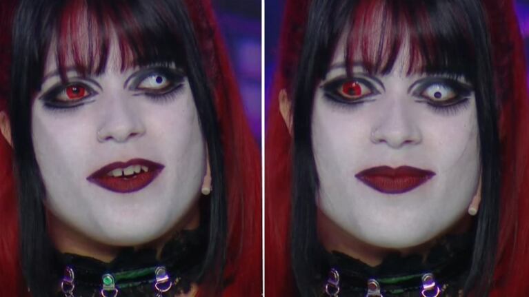 Su terrorífico look impactó a todos en Los 8 Escalones.