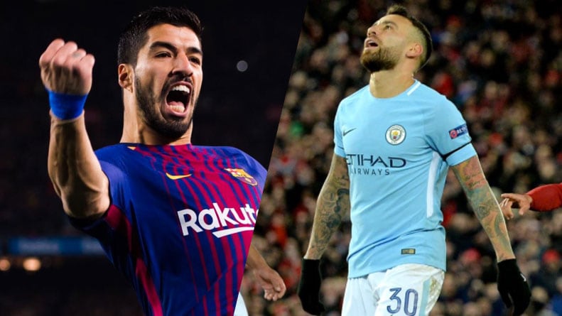 Suárez puso cifras definitivas en el Camp Nou. Otamendi sufrió a los atacantes de Liverpool.