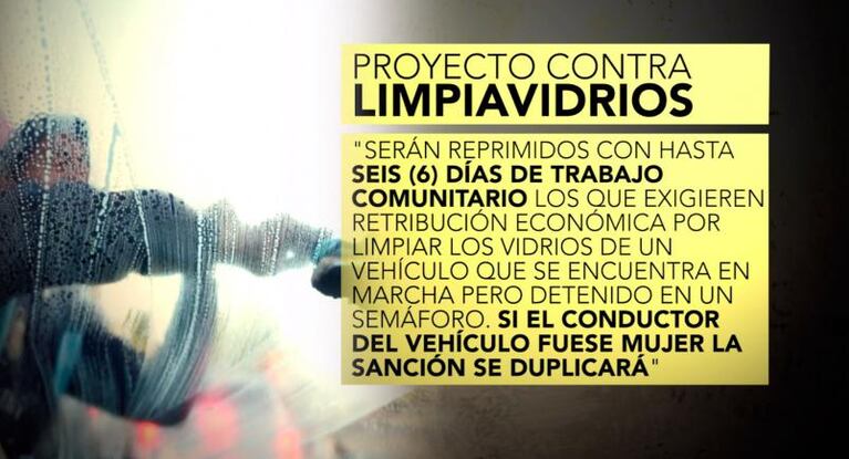 Suma rechazos el proyecto para prohibir los limpiavidrios