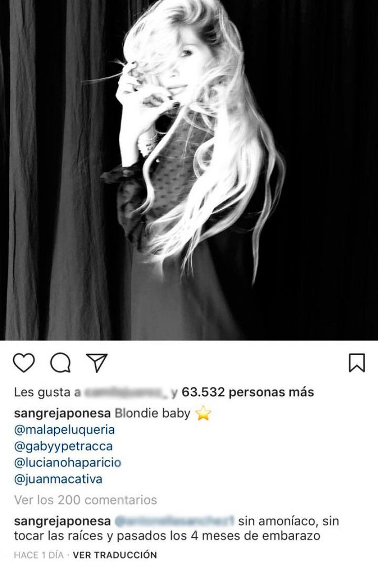 ¡Súper rubia! La China Suárez renovó su look antes de dar a luz