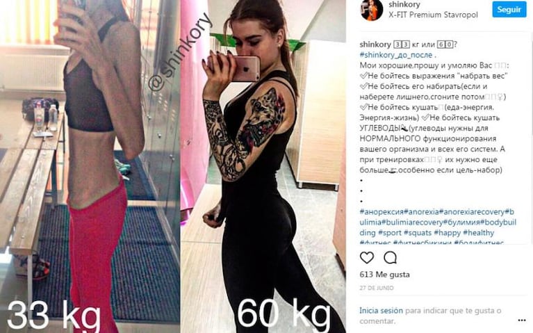 Superó la anorexia y ahora es una gurú del fitness