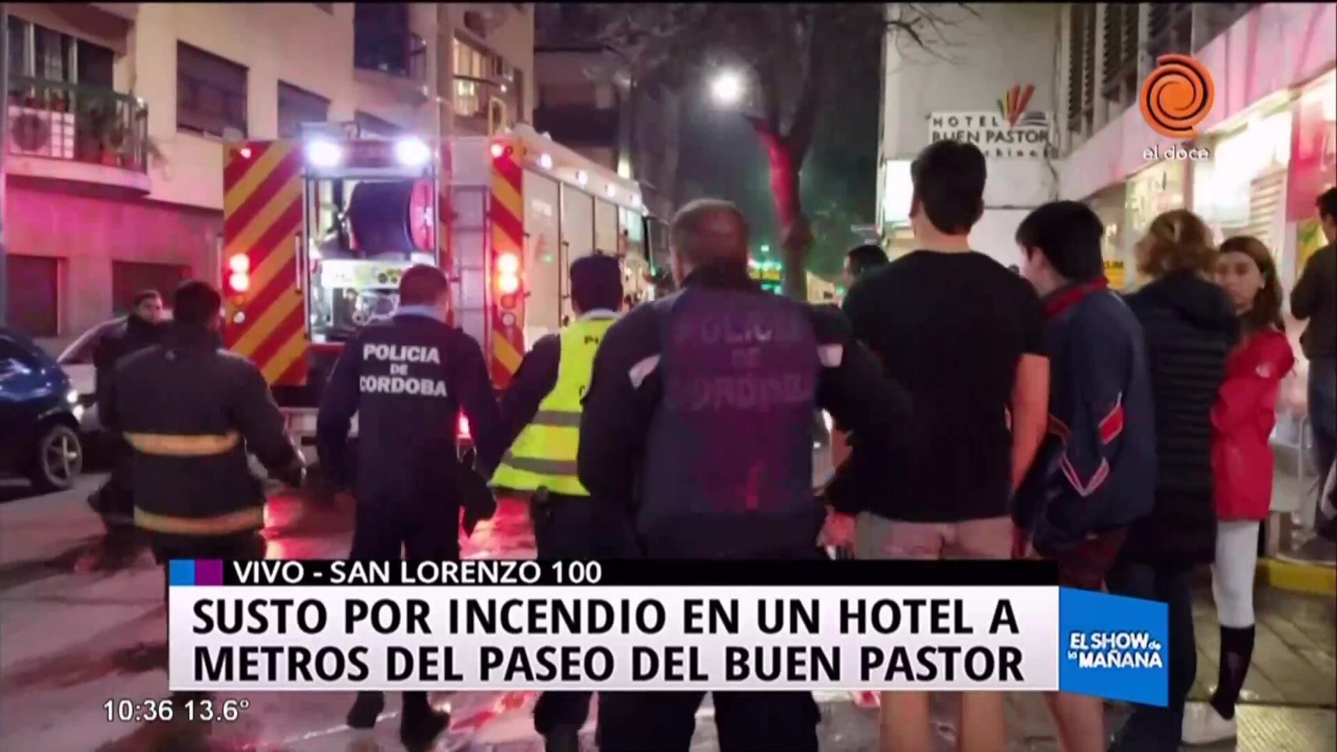 Susto por incendio en hotel del centro