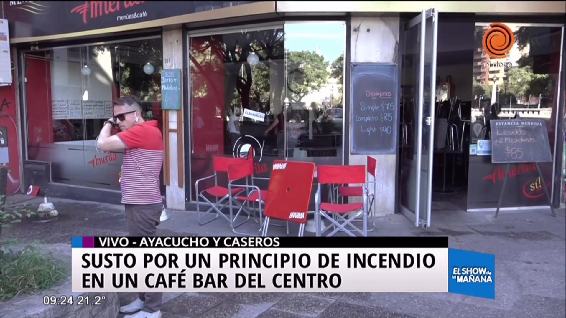 Susto por principio de incendio en un bar