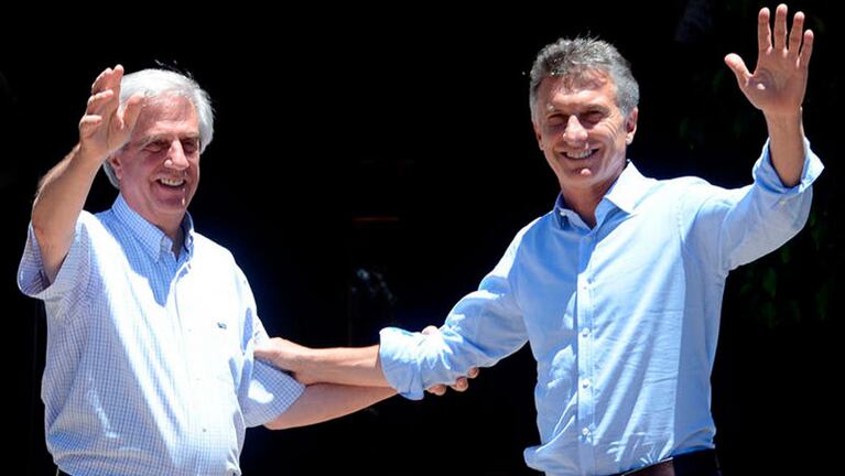Tabaré Vázquez y Macri tuvieron su primera cumbre presidencial. Foto: Presidencia de la Nación.