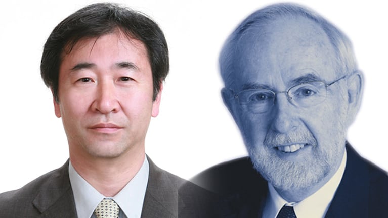 Takaaki Kajita y Arthur B. McDonald, ganadores del Nobel de Física 2015.