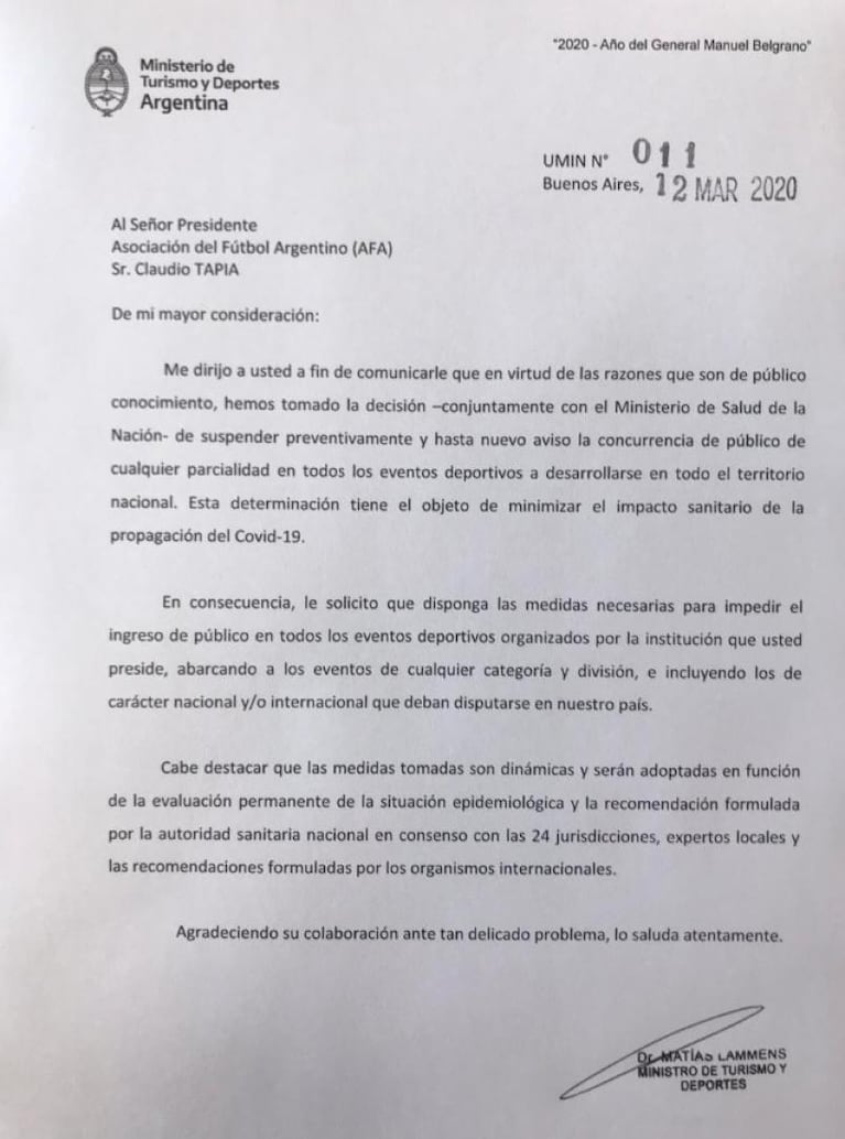 Talleres, Belgrano e Instituto juegan sin público este fin de semana por el coronavirus