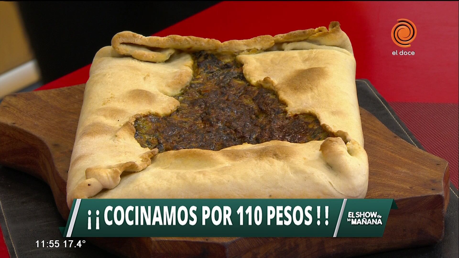 Tarta de seso y hojas de remolacha