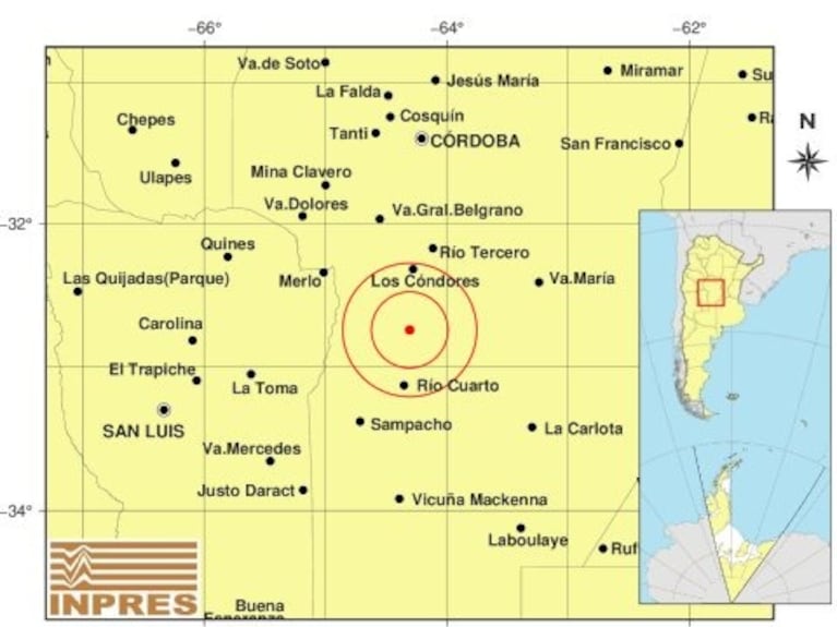 Temblor en Córdoba.