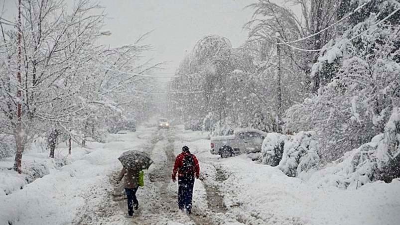 Temporal de nueve en Bariloche. Foto: Diario Río Negro.