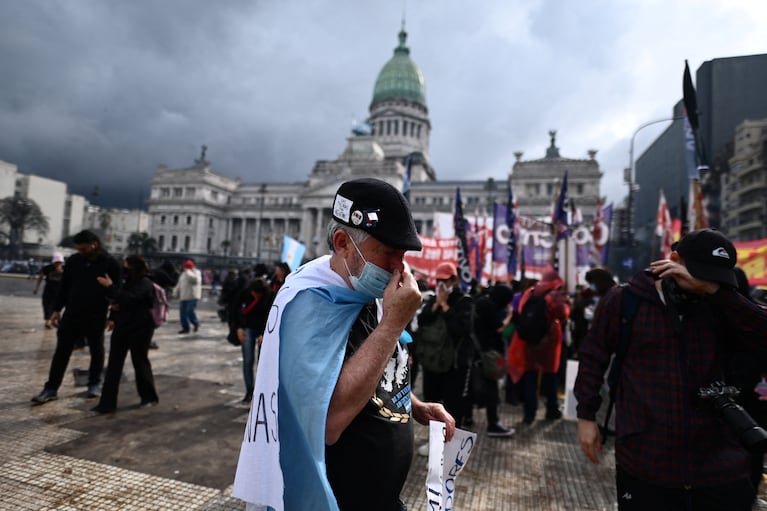 Tensión en el Congreso por incidentes durante la Marcha Federal Universitaria. REUTERS/Pedro Lazaro Fernandez