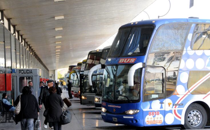 Terminal de ómnibus en la ciudad de Rosario.