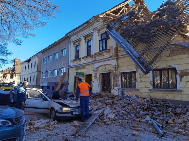 Terremoto en Croacia: impactantes imágenes de una ciudad destruida