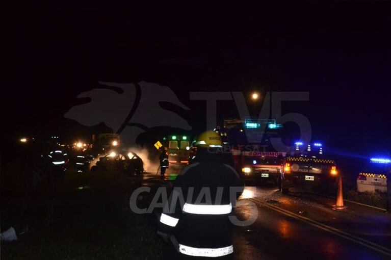 Terrible choque en la Ruta 13: murieron una policía y un funcionario
